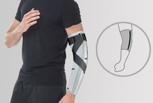 Stabilizing elbow joint support with orthopaedic whalebones EB-L