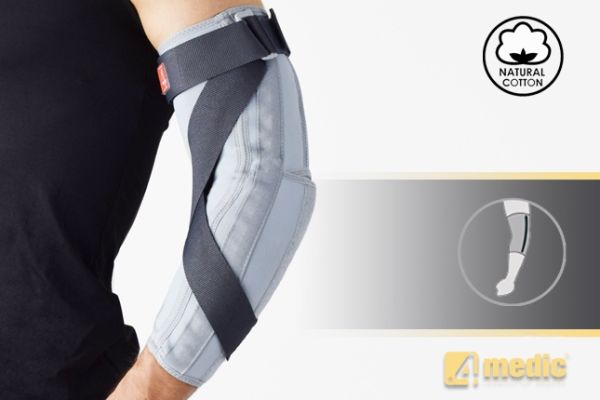 Stabilizing elbow joint support with orthopaedic whalebones EB-L